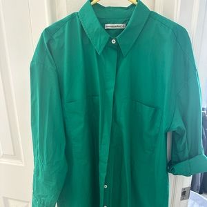 Abercrombie shirt dress sz lrg brand new. Green